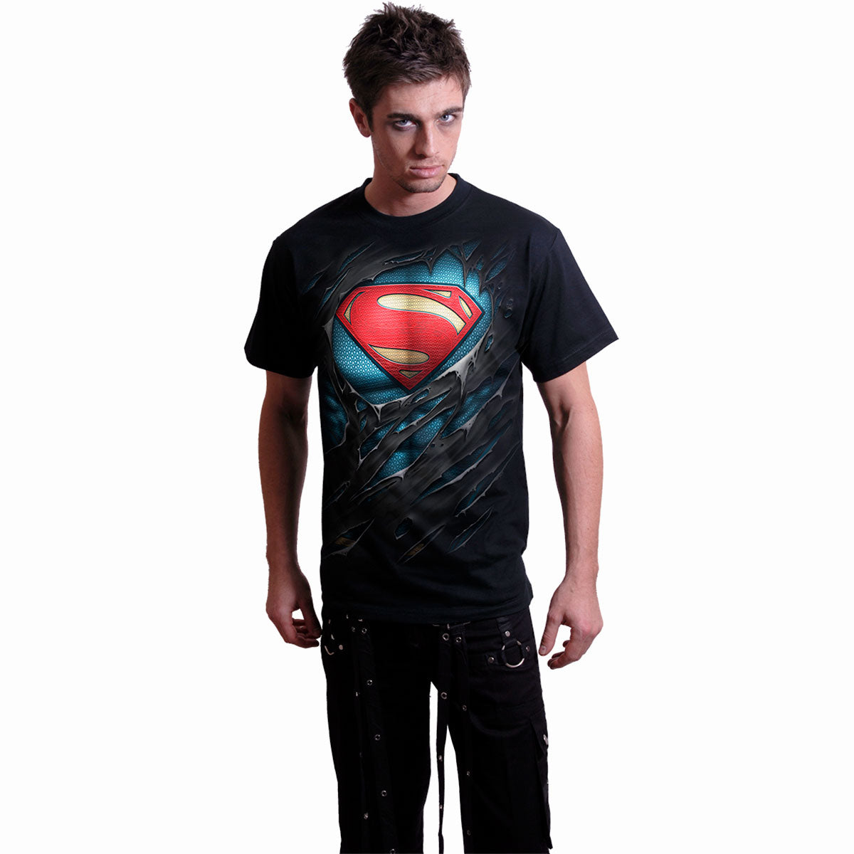 SUPERMAN - RIPPED - T-Shirt Noir