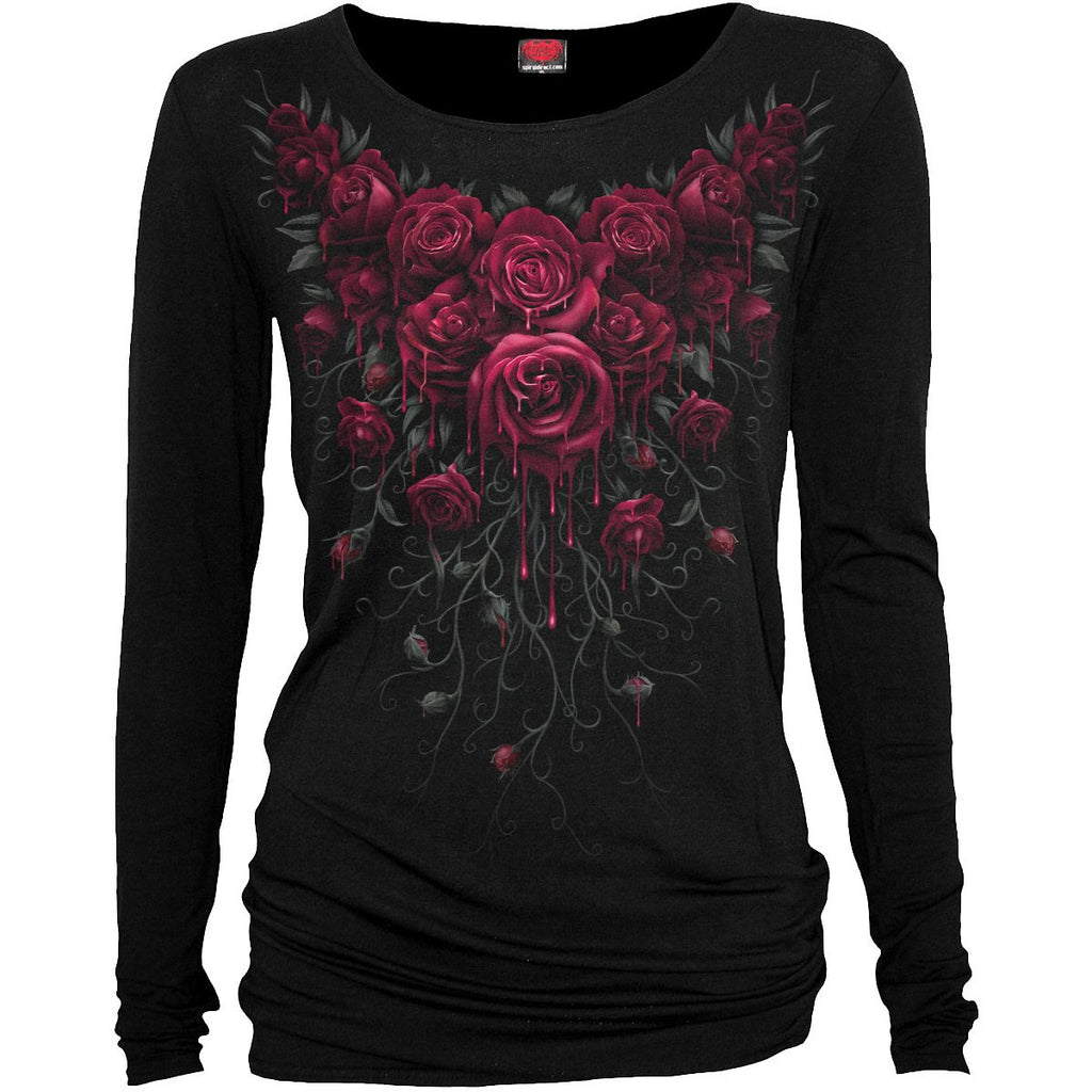 Kaffe KACARNA PANA - T-shirt à manches longues - black deep/noir chiné Kaffe KACARNA PANA - T-shirt à manches longues - black deep/noir chiné