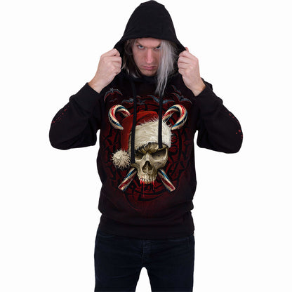 CANDY CANE SANTA - Hoody Black