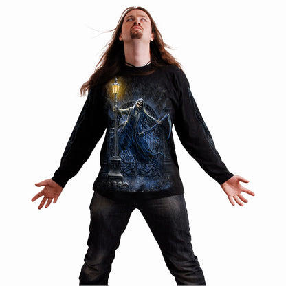 REAPING IN THE RAIN - Longsleeve T-Shirt Black