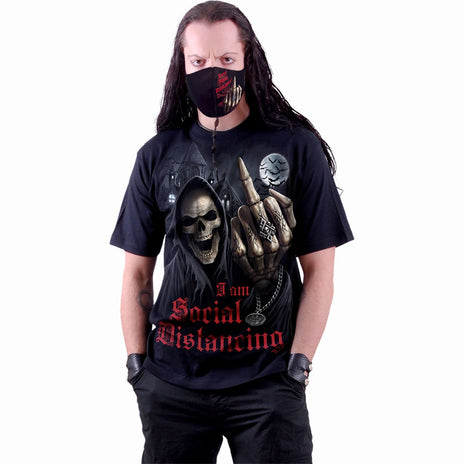 DISTANCE SOCIALE - T-Shirt noir