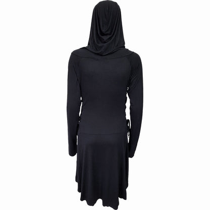 GOTHIC ELEGANCE - Robe gothique à capuche Black Widow