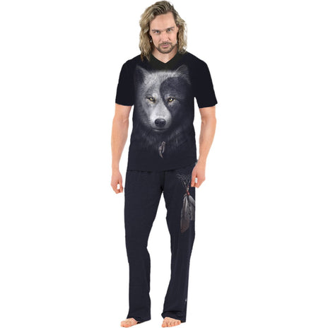 WOLF CHI - Pyjama gothique 4 pièces pour hommes