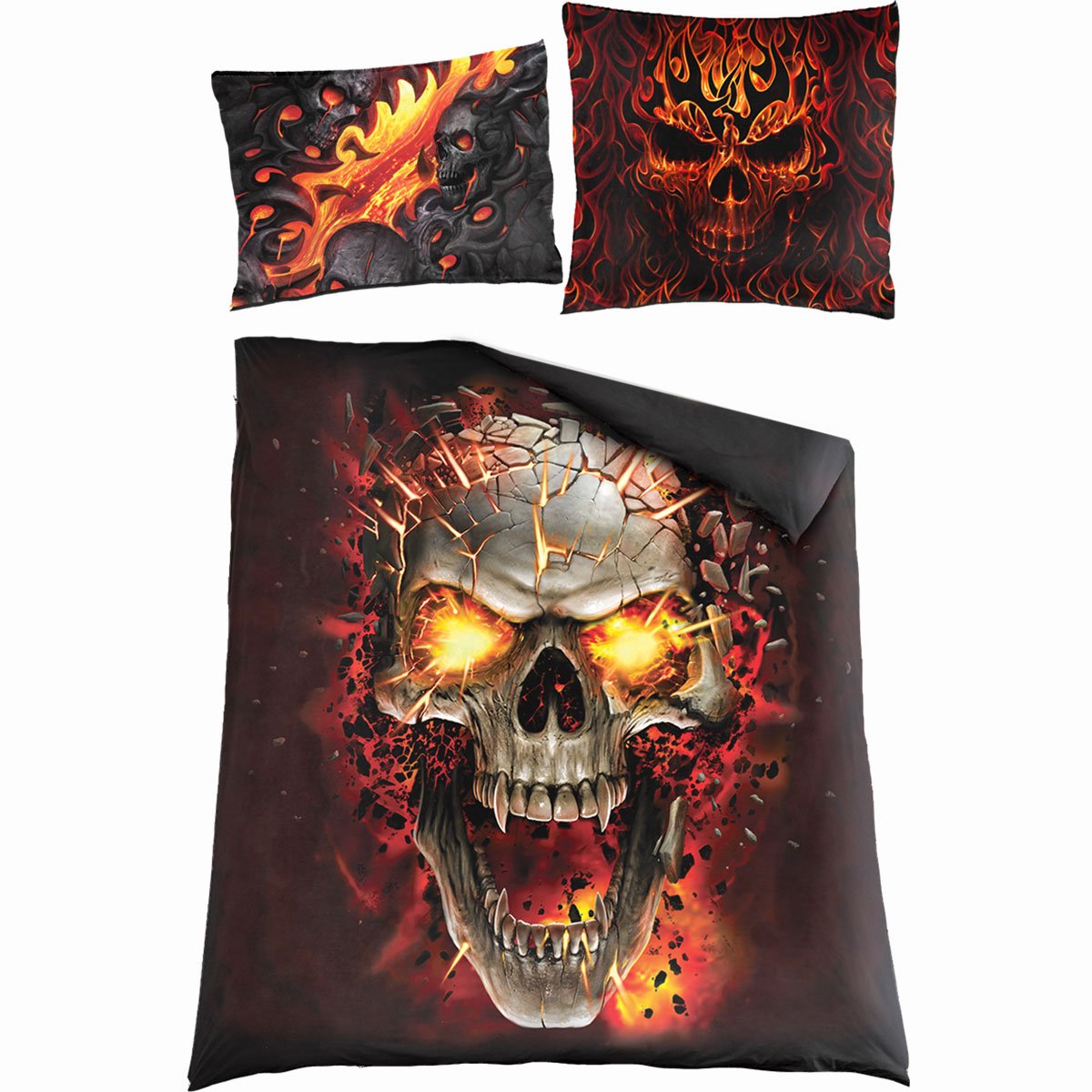 SKULL BLAST - Double Duvet Cover + UK And EU Pillow case - Spiral USA