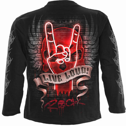 LIVE LOUD - Longsleeve T-Shirt Black - Spiral USA