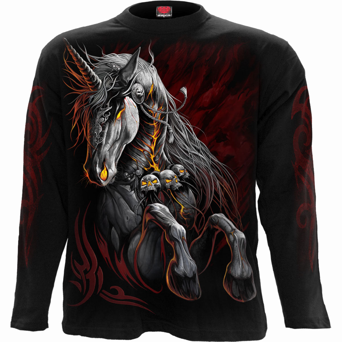 INFERNAL UNICORN - Longsleeve T-Shirt Black