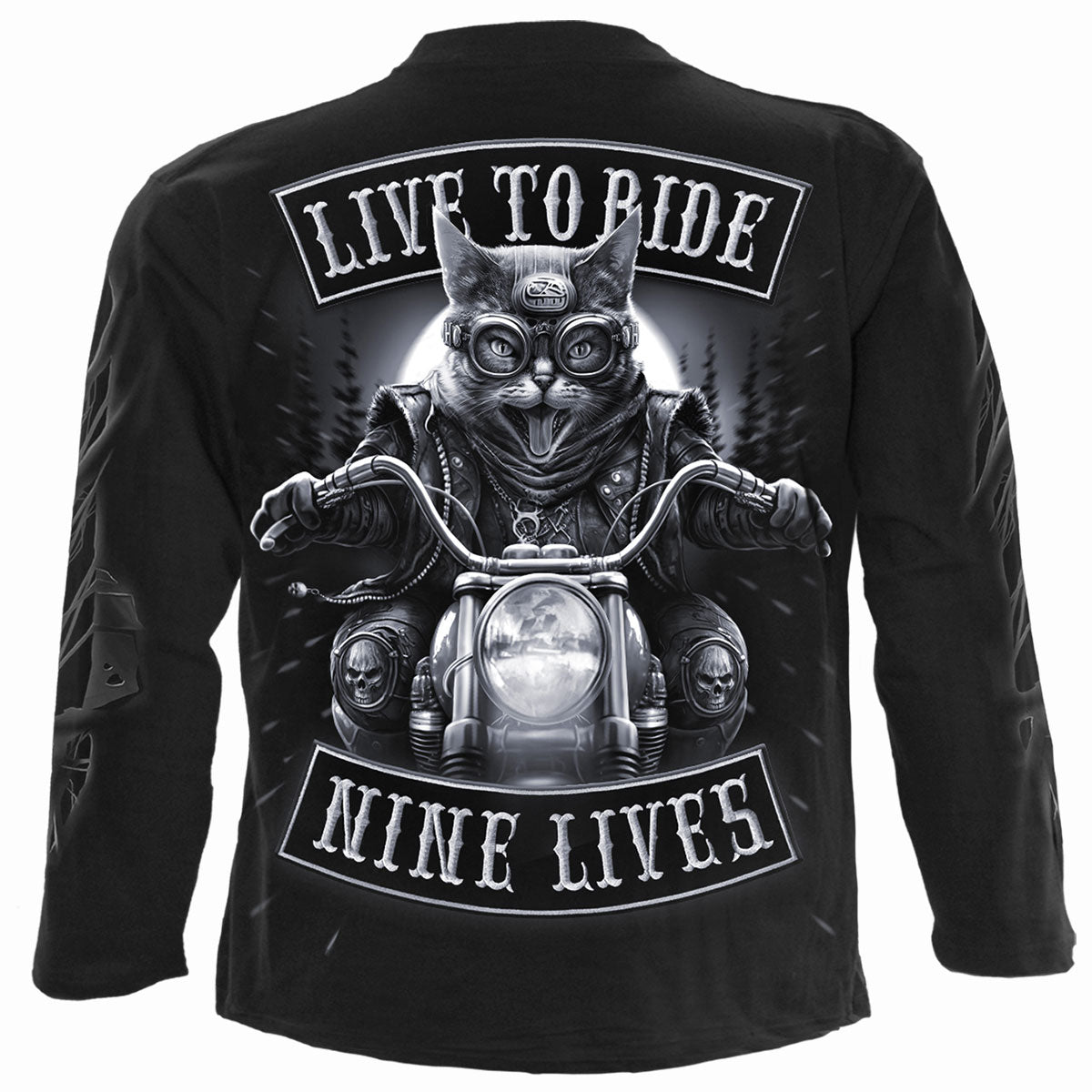 NINE LIVES - T-shirt à manches longues noir