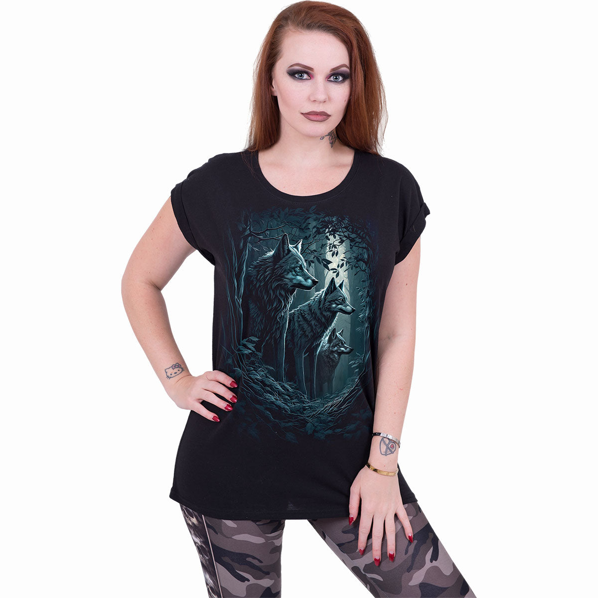 FOREST GUARDIANS - T-shirt Loosefit à manches retournées