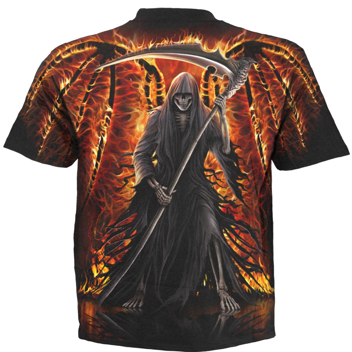 FLAMING DEATH - T-Shirt Allover Noir